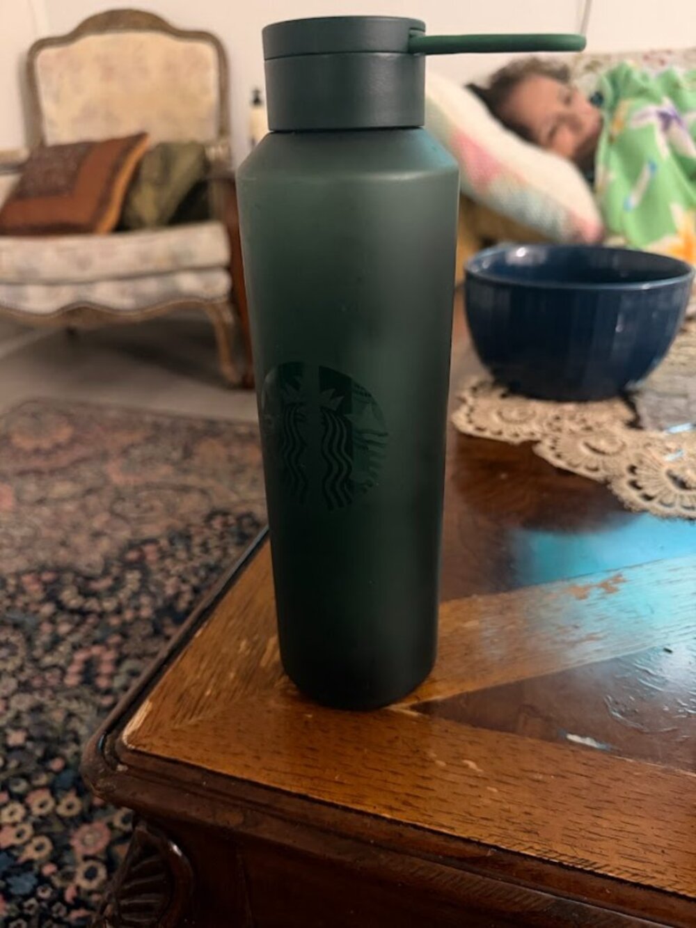 Starbucks Matte Forest GreenTravel bottle with Handle